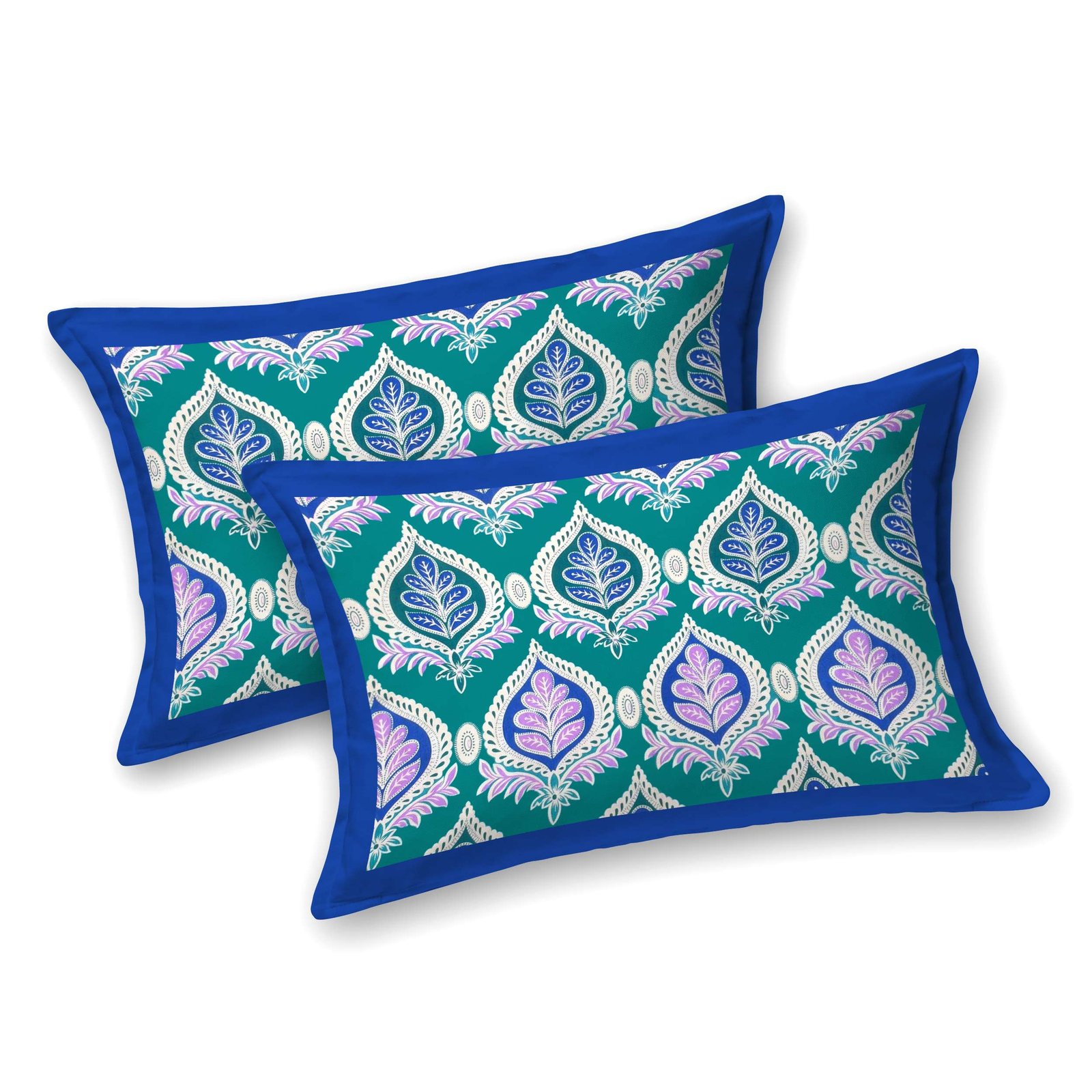 Rajasthani Traditionally Printed Cotton Doublebed Bedsheet With Pack of 2 Pillow Covers - Image 3